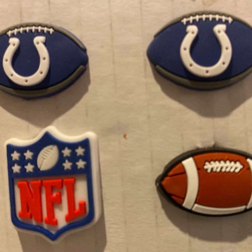 INDIANAPOLIS COLTS NFL SET OF 4 SHOE CHARMS FOR CROCS